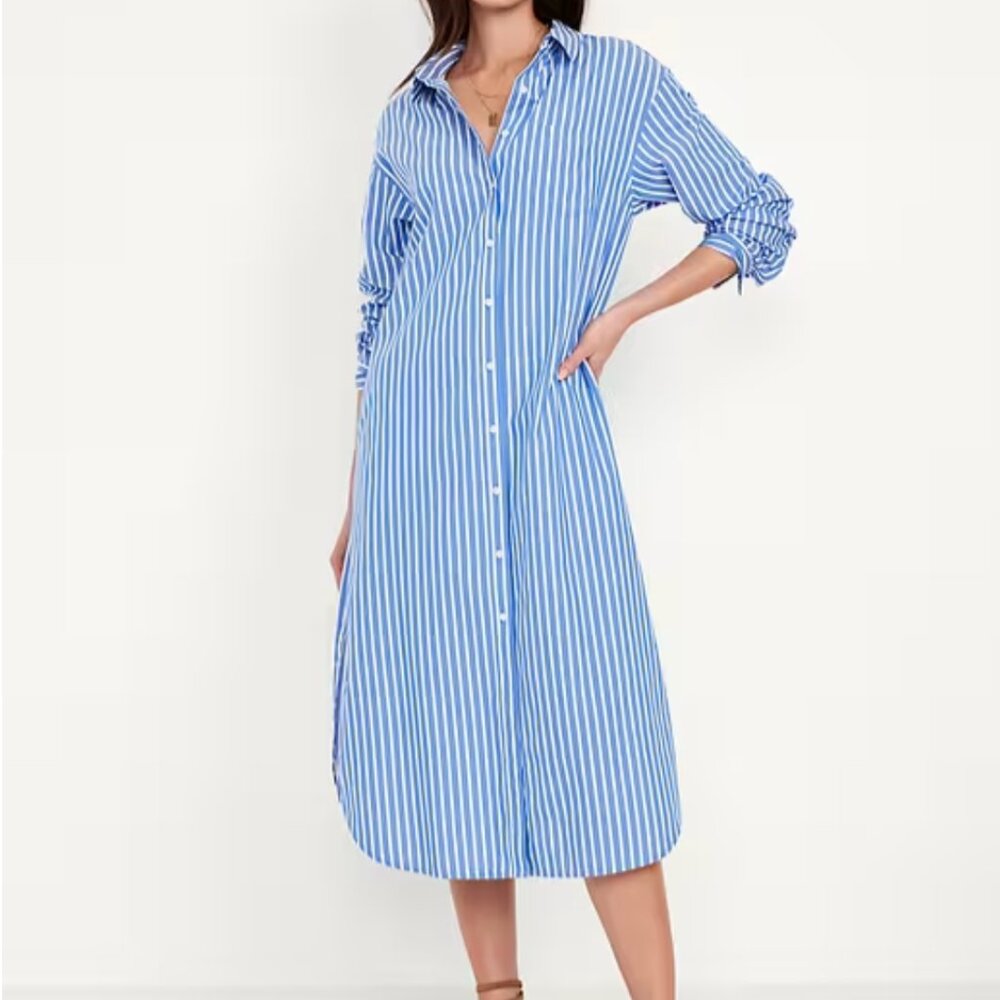 NWOT Old Navy Blue and White Striped Dress